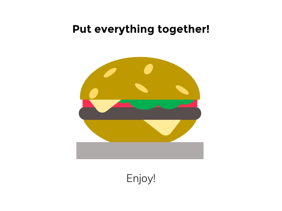 Draw a burger in PPT